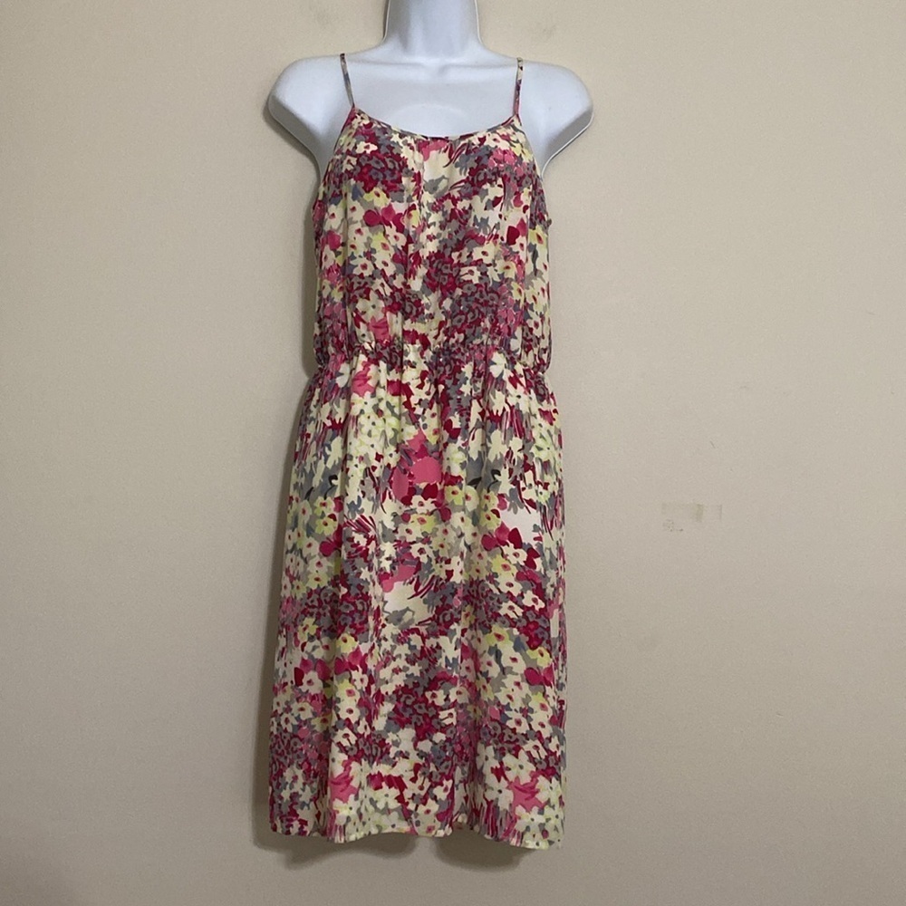 Banana Republic Pink Red Sleeveless Sundress women S/P casual vacation festival - Picture 9 of 9
